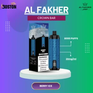Al Fakher Crown Bar 8000 Puffs Berry Ice