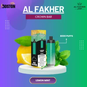 Al Fakher Crown Bar Lemon Mint 8000 Puffs