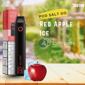 Pod Salt Go Red Apple Ice 20 mg 3500 Puffs Disposable Vape