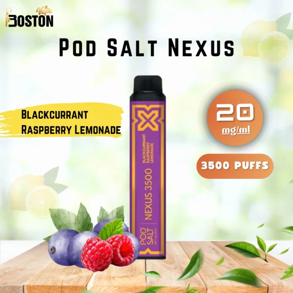 Pod Salt Nexus Blackcurrant Raspberry Lemonade 3500 Puffs
