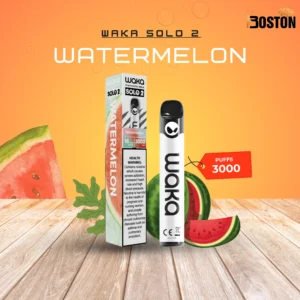 Waka Solo 2 Watermelon 18mg 3000 Puffs Disposable Vape