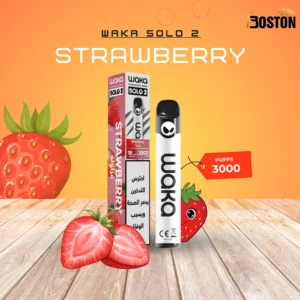 Waka Solo 2 Strawberry 18 mg 3000 Puffs Disposable Vape