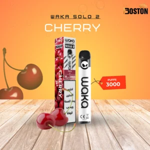Waka Solo 2 Cherry 18 mg 3000 Puffs Disposable Vape