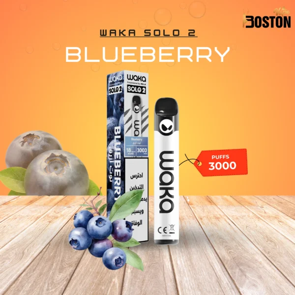 Waka Solo 2 Blueberry 18 mg 3000 Puffs Disposable Vape