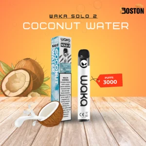 Waka Solo 2 Coconut Water 18 mg 3000 Puffs Disposable Vape