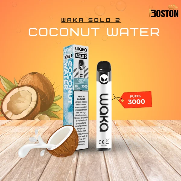 Waka Solo 2 Coconut Water 18 mg 3000 Puffs Disposable Vape