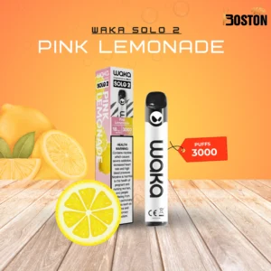 Waka Solo 2 Pink Lemonade 18 mg 3000 Puffs Disposable Vape