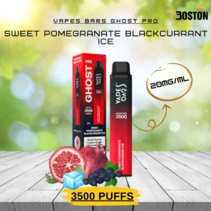 Vapes Bars Ghost Pro Sweet Pomegranate Blackcurrant Ice 3500 Puffs