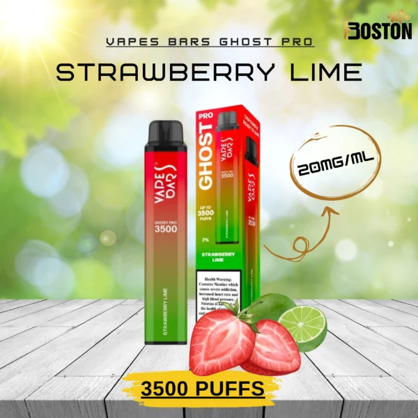 Ghost Pro Strawberry Lime 20mg 3500 Puffs Disposable Vape
