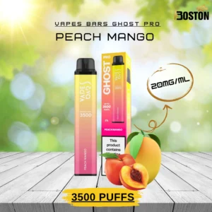 Ghost Pro Peach Mango 0 mg 3500 Puffs Disposable Vape