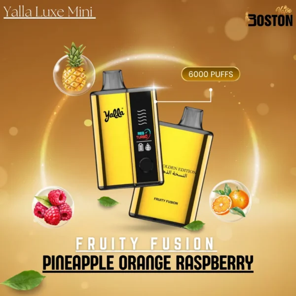 Yalla Luxe Mini Fruity Fusion Pineapple Orange Raspberry 20mg
