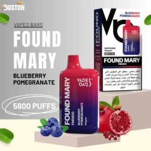 Vapes Bars Found Mary Blueberry Pomegranate