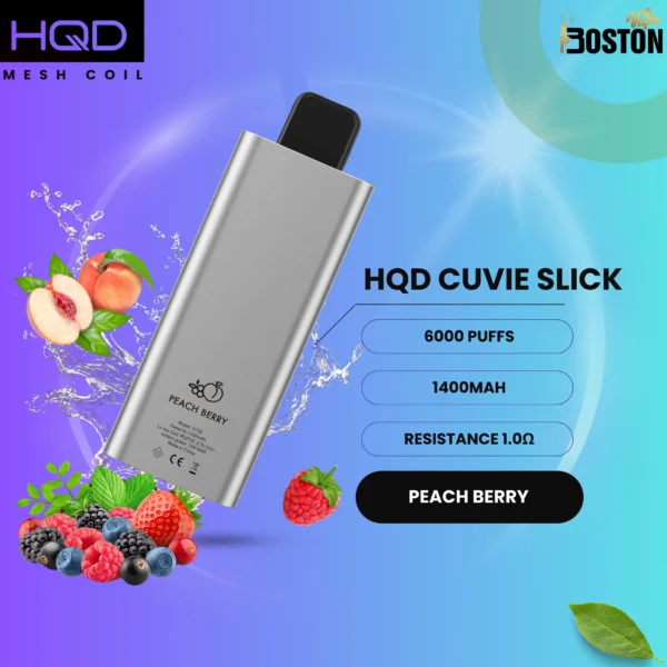 HQD Cuvie Slick 6000 Puffs Peach Berry
