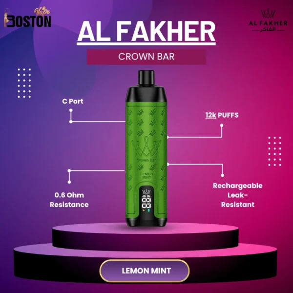 Al Fakher Crown Bar 12K Sound Lemon Mint