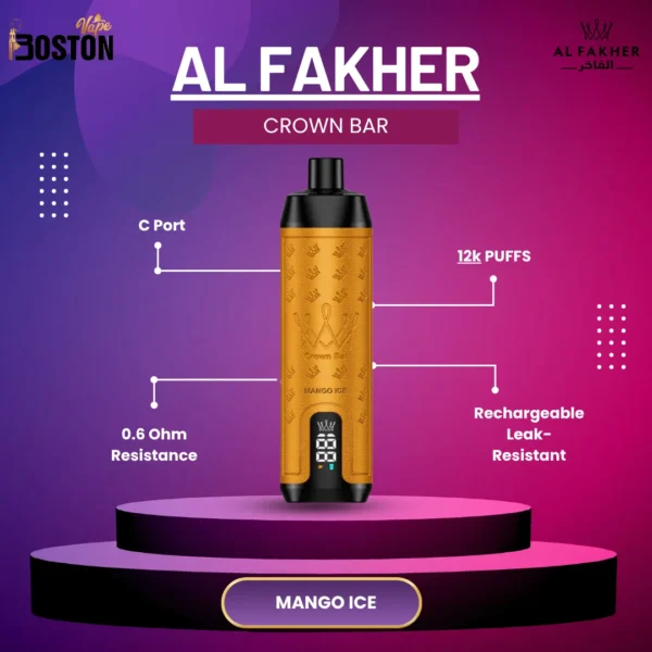 Al Fakher Crown Bar 12K Sound Mango Ice