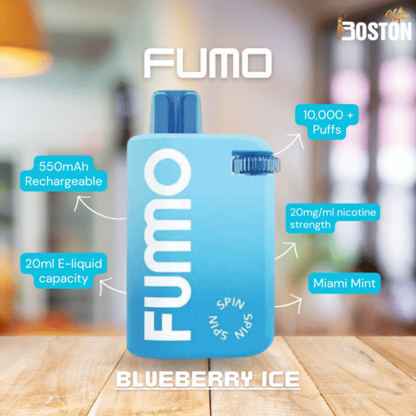 Fummo Spin 10000 Puffs Blueberry Ice