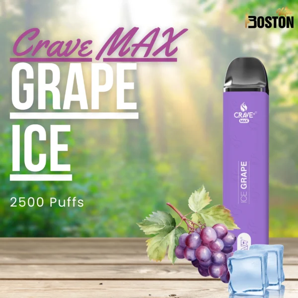 Crave MAX Grape Ice 2500 Puffs Disposable Vape
