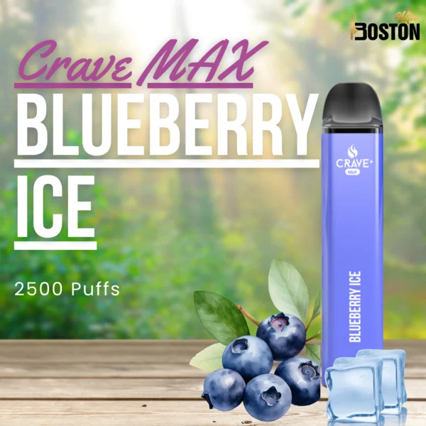 Crave MAX Blueberry Ice 2500 Puffs Disposable Vape