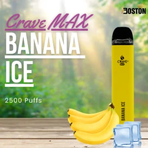 Crave MAX Banana Ice 2500 Puffs Disposable Vape
