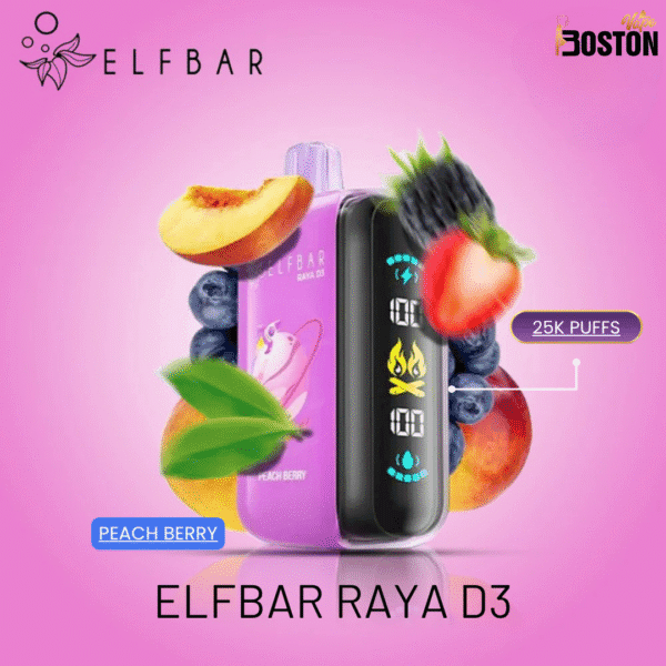 Elfbar Raya D3 25000 Puffs Peach Berry