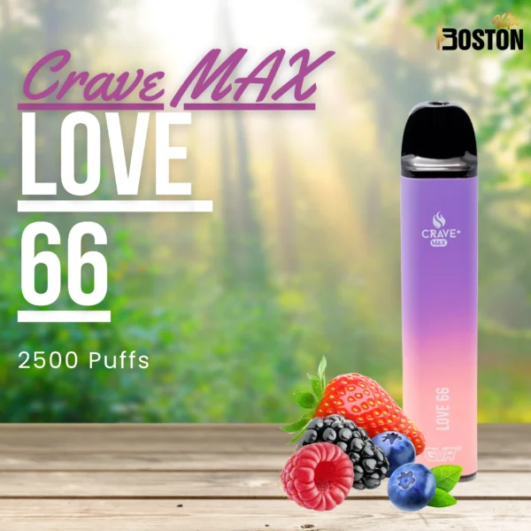Crave MAX Love 66 2500 Puffs Disposable Vape