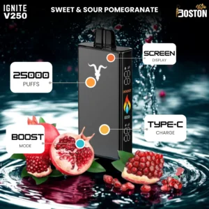 Ignite Sweet & Sour Pomegranate 25000 Puffs