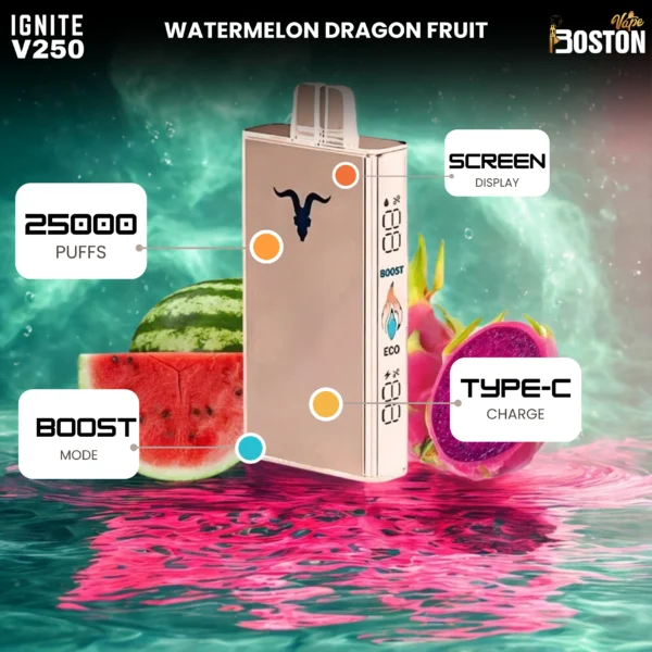 Ignite Watermelon Dragon Fruit 25000 Puffs