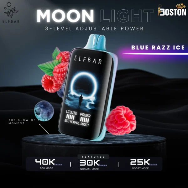 Elfbar Moon Light Blue Razz Ice Disposable Vape 40k Puffs