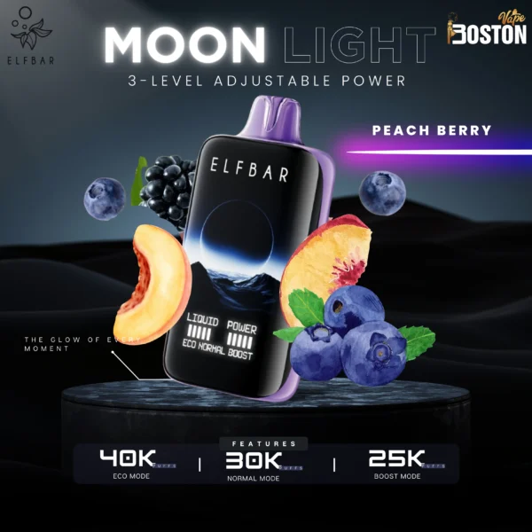Elfbar Moon Light Peach Berry Disposable Vape 40k Puffs