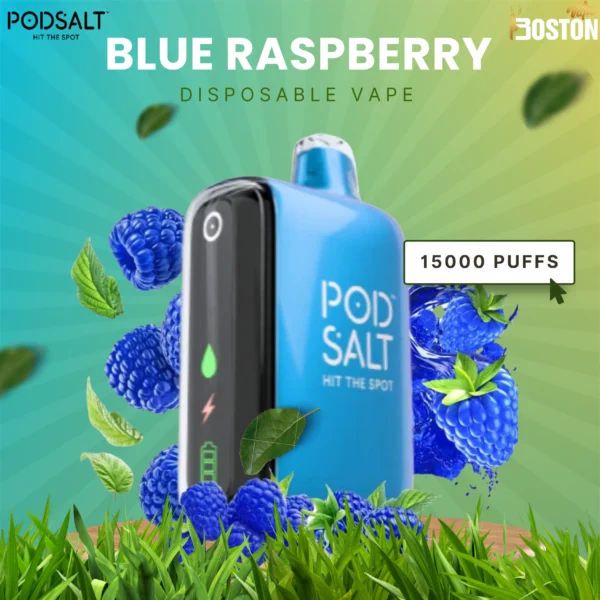 Podsalt Blue Raspberry Disposable Vape 15k Puffs