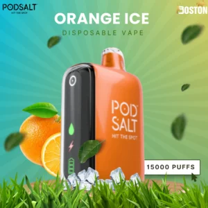 Podsalt Orange Ice Disposable Vape 15k Puffs