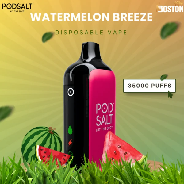 Podsalt Watermelon Breeze Disposable Vape 35k Puffs