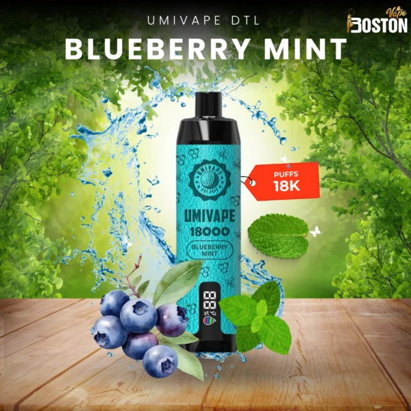 Umivape U Bar Blueberry Mint 18k Puffs Disposable