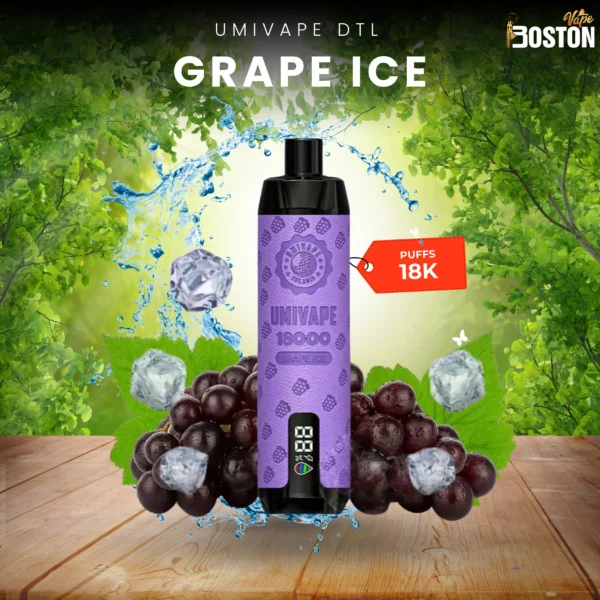 Umivape U Bar Grape Ice 18k Puffs Disposable