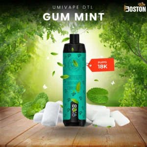 Umivape U Bar Gum Mint 18k Puffs Disposable