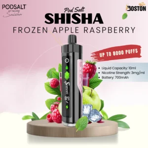 Pod Salt shisha 8k puffs - Frozen Apple Raspberry