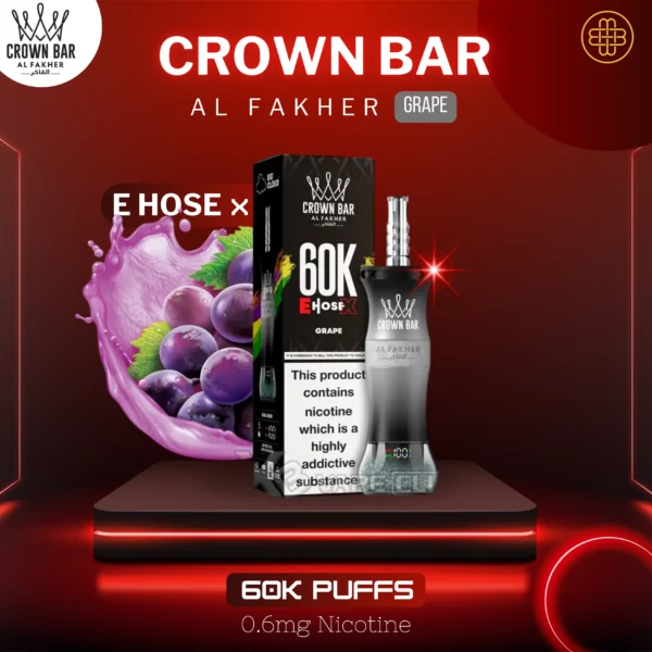 Al Fakher Crown Bar 60K Puffs Grape