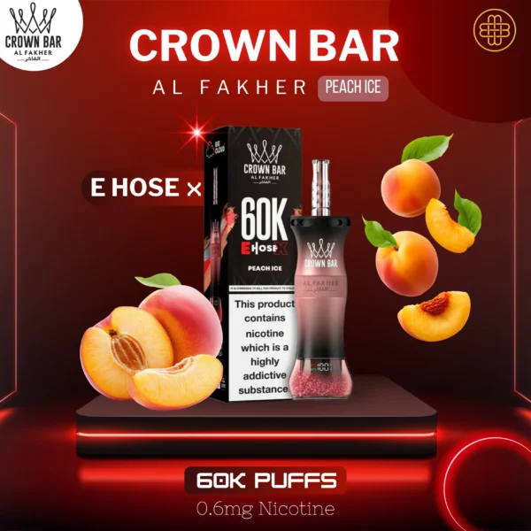 Al Fakher Crown Bar 60K Puffs Peach Ice