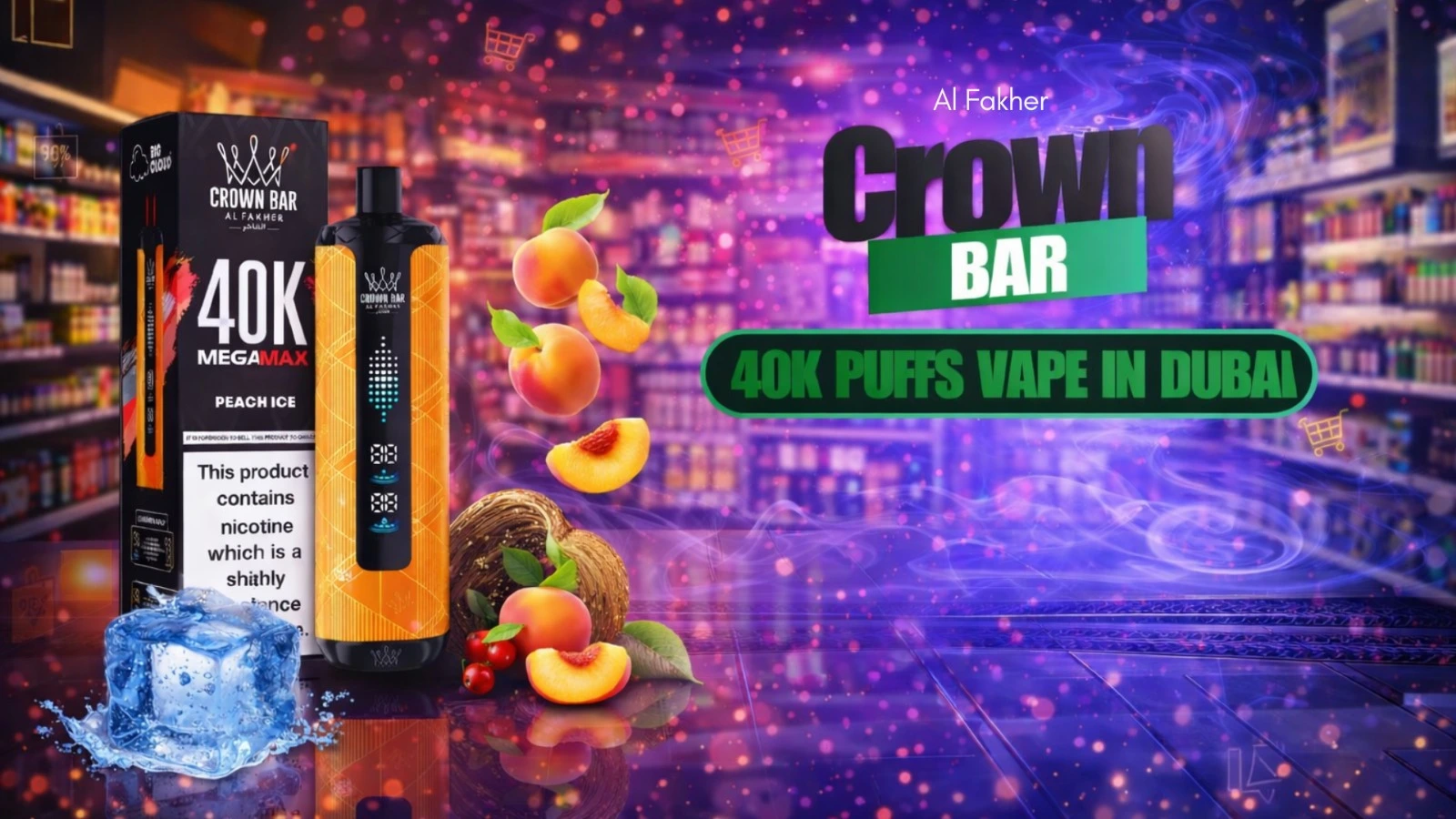 Al Fakher Crown Bar 40K Puffs Vape in Dubai