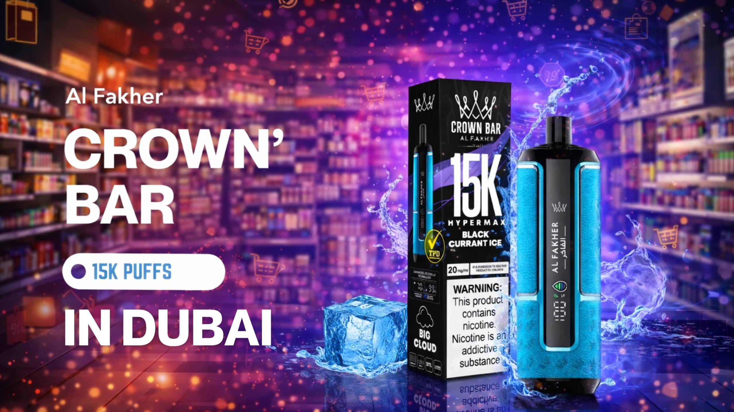 Al Fakher Crown Bar 15K Puffs Vape in Dubai