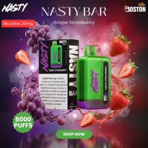 Nasty bar Grape Strawberry 8000 Puffs Disposable Vape