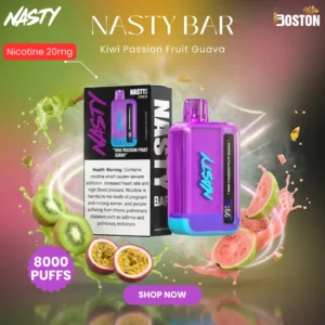 Nasty bar Kiwi Passion Fruit Guava 8000 Puffs Disposable Vape