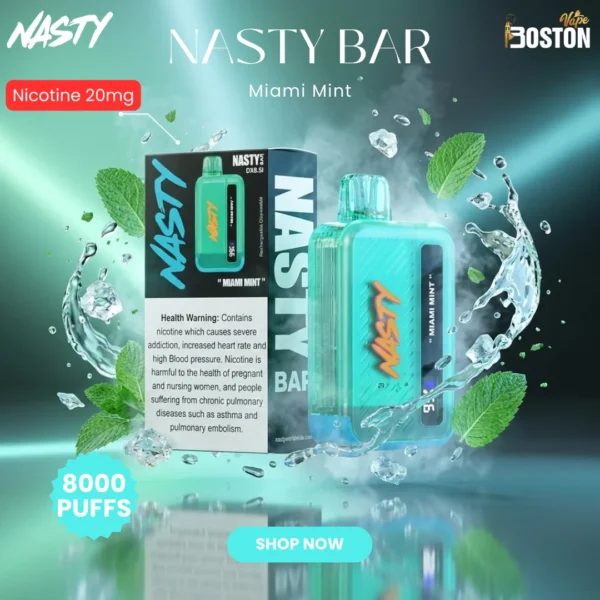 Nasty bar Miami Mint 8000 Puffs Disposable Vape